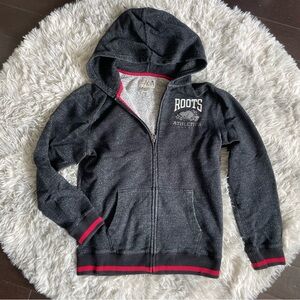 Roots Athletics, Kids RBA size XXL cabin, salt and pepper zip through hoodie